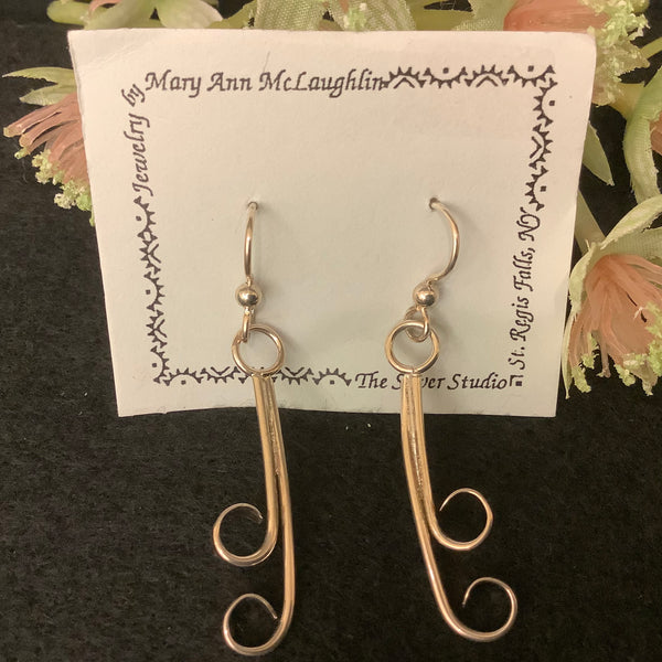 Silver “Two Curl” Earrings
