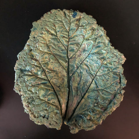 "Stone" Rhubarb Leaf, Jean Fallon, Colton, NY