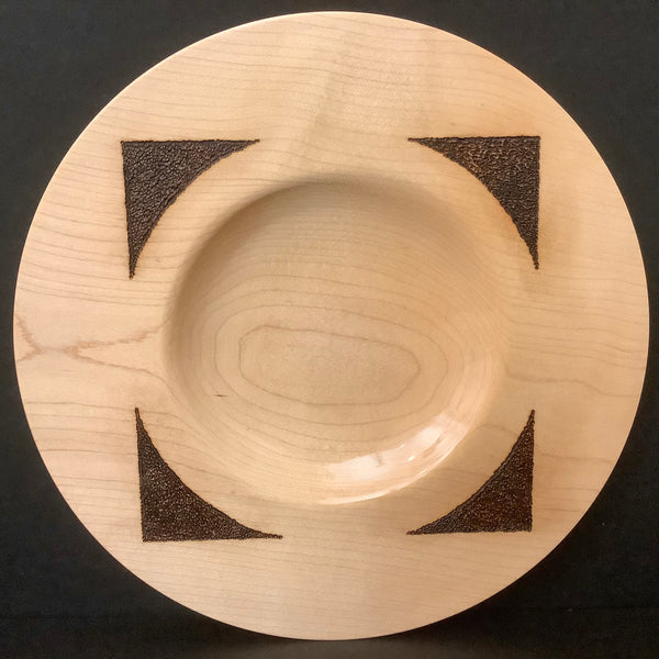 Maple Platter with Stippled Design