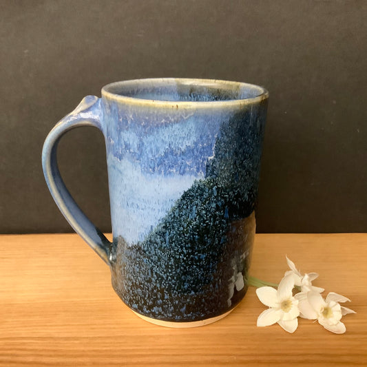 Tall Mug in Blue & Midnight Black