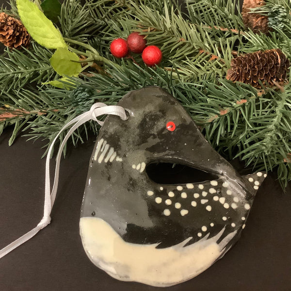 Ceramic Loon Ornament