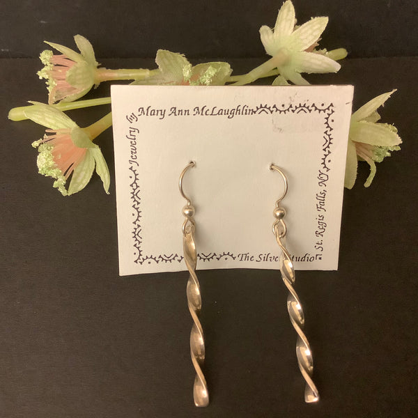 Silver “Icicle” Earrings, Mary Ann McLauglin, St. Regis Falls