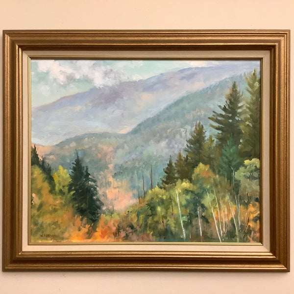 “Adirondack Mountain View”  Oil on Masonite Board