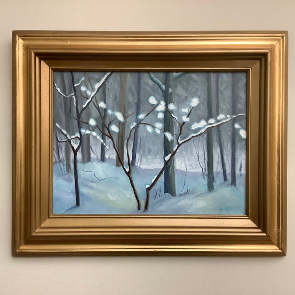 “In a Deep and Dark December” Oil on Canvas Board