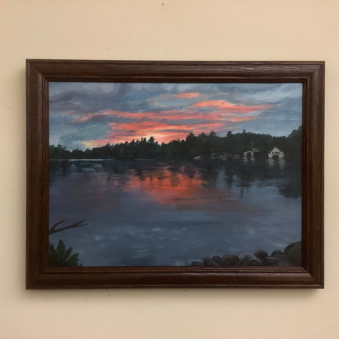 “Raquette River Sunset” Framed Acrylic