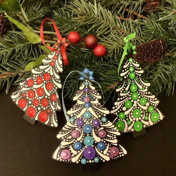 Hand Painted Christmas Tree Ornaments