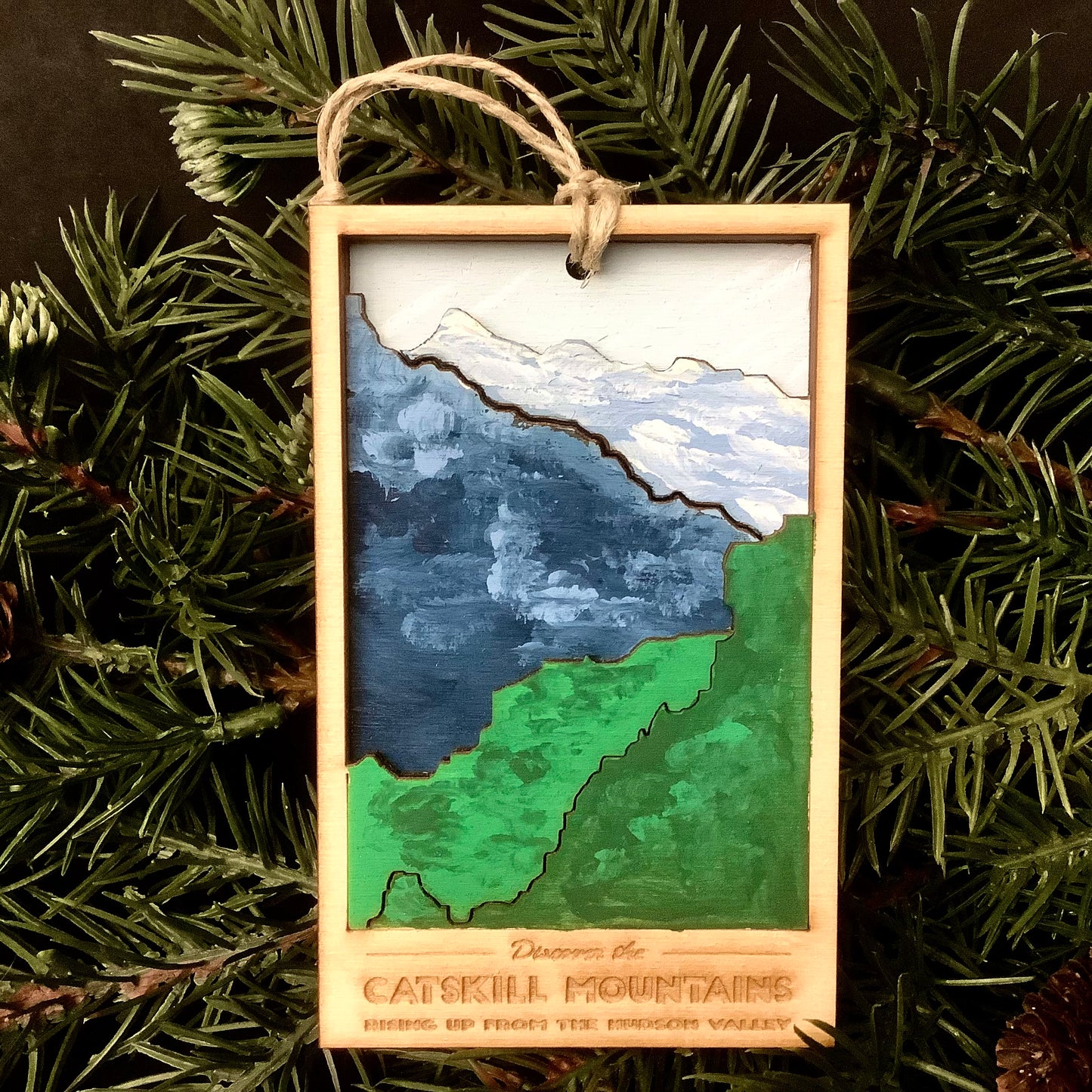 Three Dimensional Die-Cut Catskills Ornament