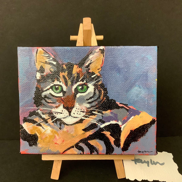 Hand Painted Tiger Striped Cat