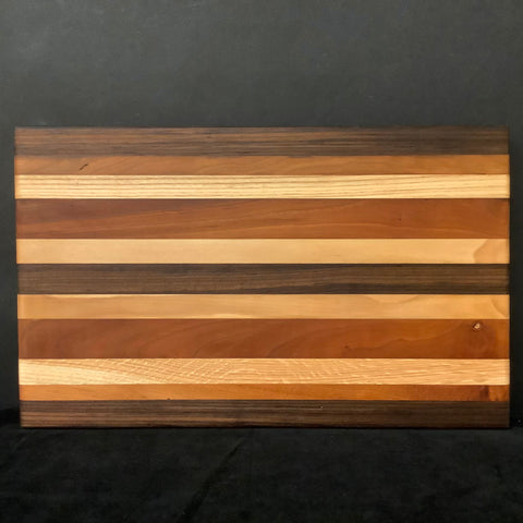 Inlaid Wood Cutting Board with Feet, Frank DiLeonardo, Watertown, NY