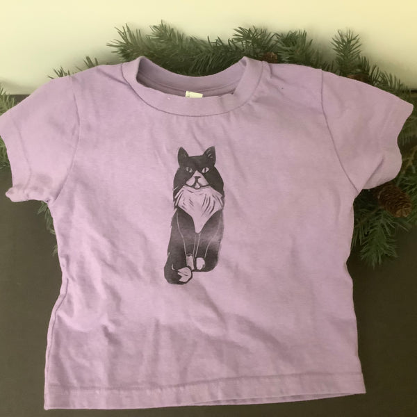 T-Shirt “Dignified Cat” Lavender, Size 3