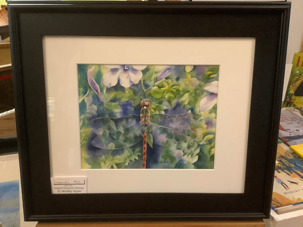 “Dragonfly”, Framed Watercolor Print