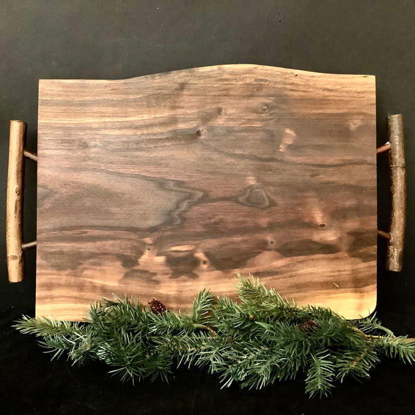 Walnut Cutting Board with Wood Handles