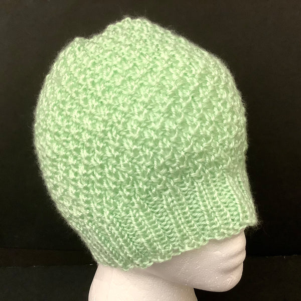 Knitted Light Weight Hat in Pale Green