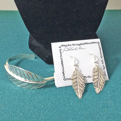 Silver Beech Leaf Jewelry