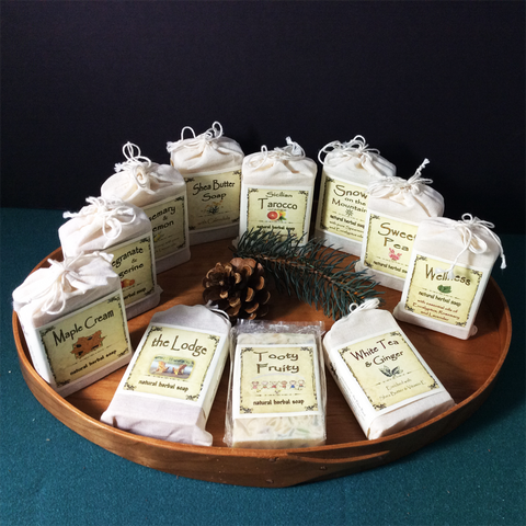 Natural Herbal Soap 4oz bar, Bluebird Candle Company, Lowville, Assorted Fragrances