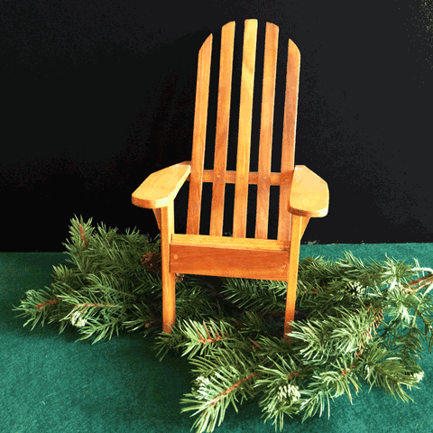Miniature Hardwood Adirondack Chair, Dan Charlebois, Canton, NY