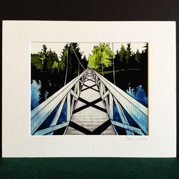 "Adirondack Footbridge" Print