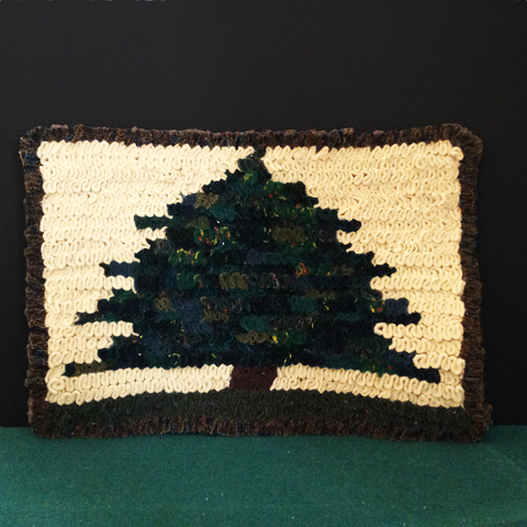 Shirret Woolen Mat Evergreen Tree