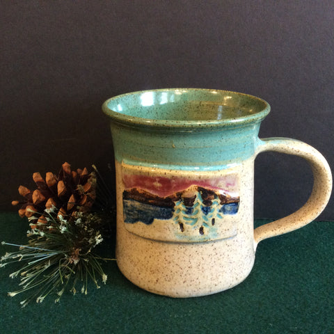 Mug with Embossed ADK Landscape