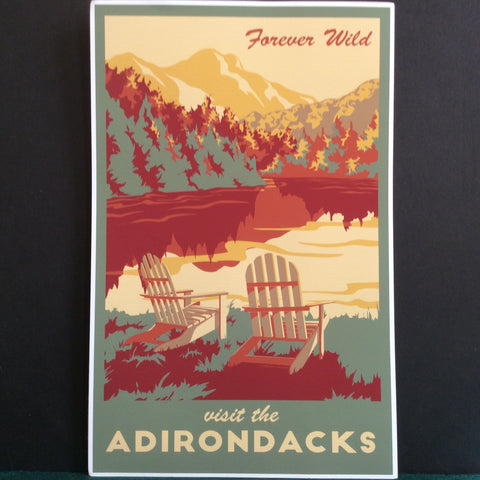 Vintage Travel Poster Adirondacks
