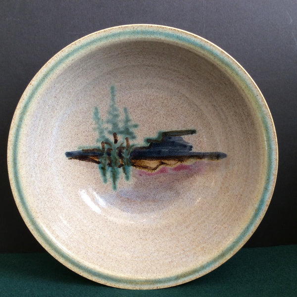 Serving Bowl, Adirondack Scene